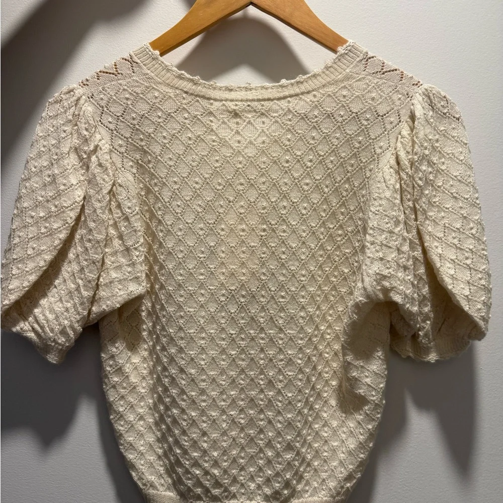 Doen Cream Textured Knit Blouse - Picture 2 of 3